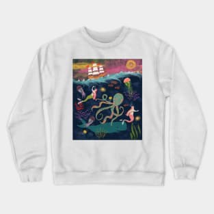 Mermaids and sea creatures Crewneck Sweatshirt